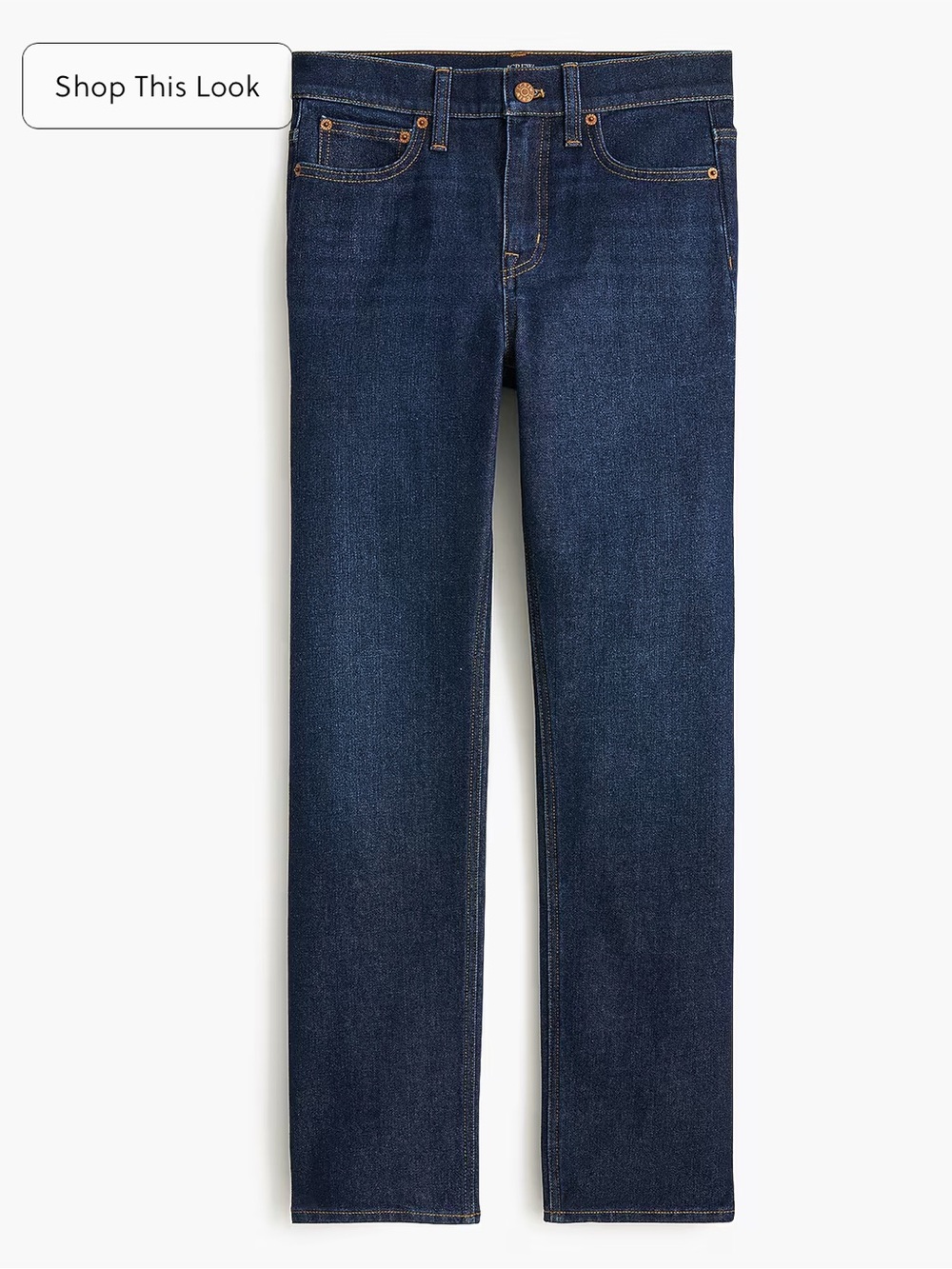 J. Crew Factory Dark Indigo Stretch Straight-Leg Women's Jeans